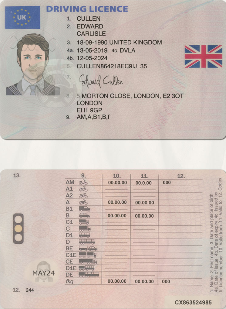 UK Driver License Template – Fake UK Driving License New – Fake-Template.to