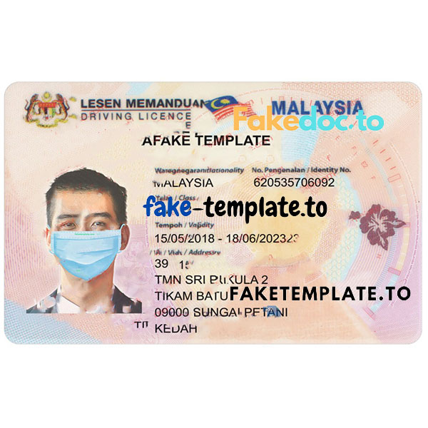 Malaysia Driver License Template Fake Template to malaysia-driver-license-template-fake-template-to