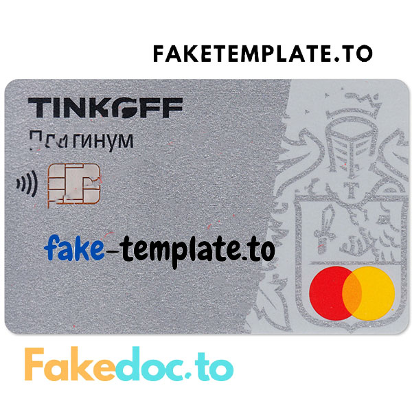 Card fake template
