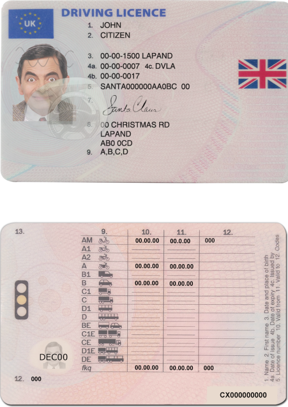 Fake Templateto Fake Driver License Template Passport Id Card